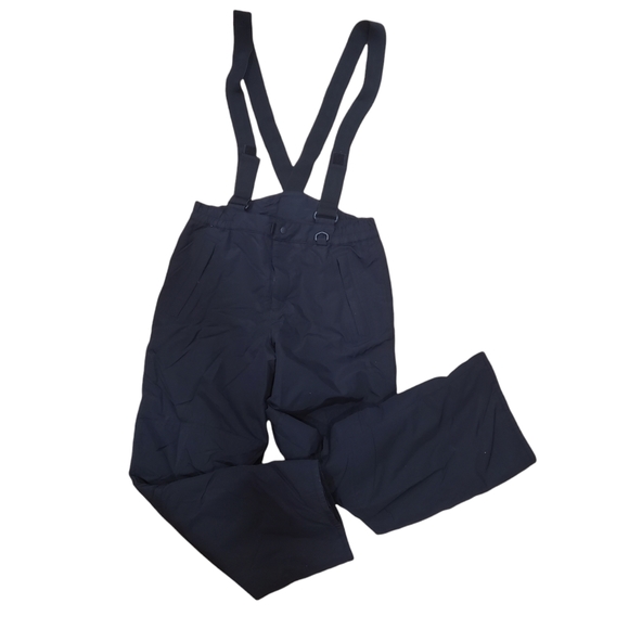 Lands' End Black Youth Snow Pants with adjustable suspenders. - Picture 2 of 6
